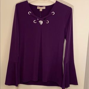 Michael Kors dark orchid blouse